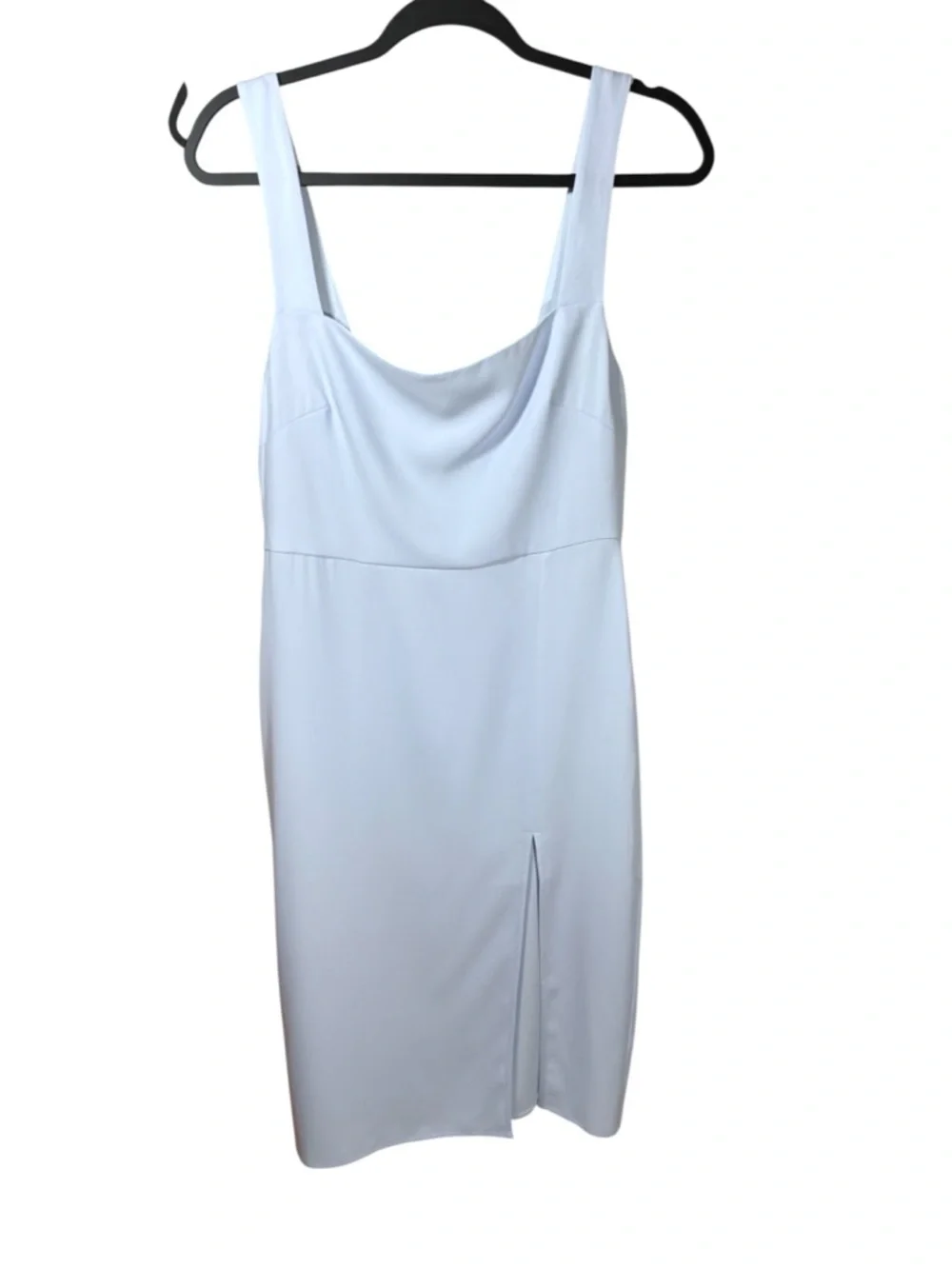 NWT Babaton 90s Slit Midi Dress Glimmer Ice Blue Size 6 - Picture 4 of 16